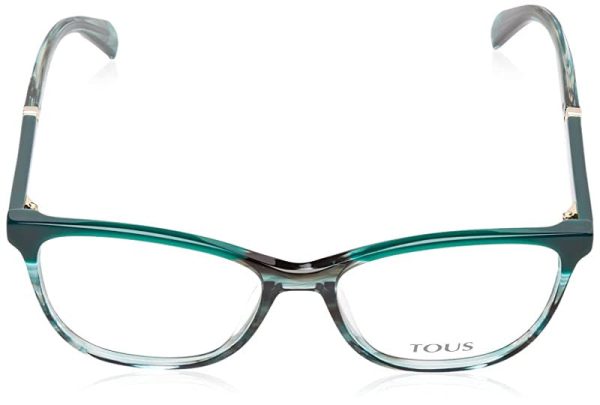 TOUS Vtob04 Gafas, Shiny Green Top+TRANSP.Green, 53 para Mujer Fashion