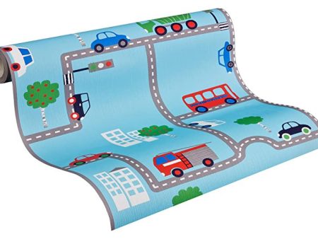 A.S. Création papel pintado de papel Boys & Girls 5 azul colorido 10, 05 m x 0, 53 m 936321 Online