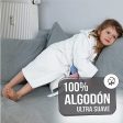 Twinzen - Albornoz Niños Algodón - Niño y Niña - 100% Algodón OEKO-TEX - Bata de Baño 2 Bolsillos, Cinturón y Capucha, Blanco, 1-2 años, (size1) Fashion