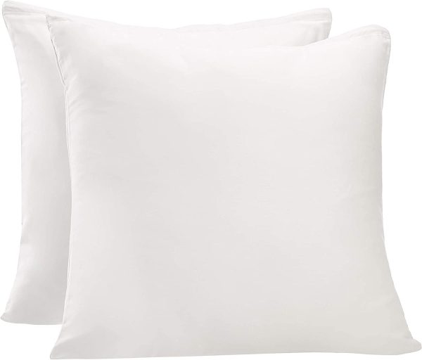 Amazon Basics - Funda de almohada de satén - 80 x 80 cm x 2, Gris brillante For Cheap