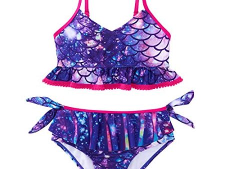 Aideaone Bikini para niña, traje de baño de dos piezas, traje de baño con impresión 3D, resistente a los rayos UV, de 5 a 12 años, Sirena B01, 9-10 Años Reacondicionado Online Hot Sale