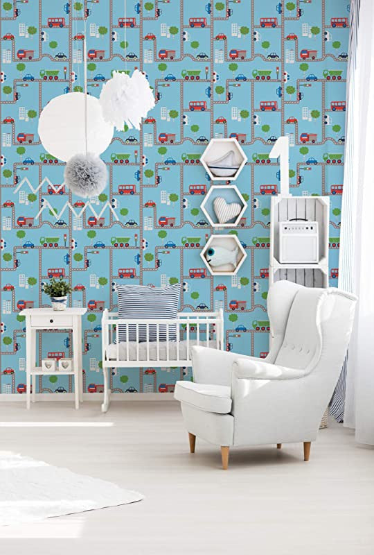 A.S. Création papel pintado de papel Boys & Girls 5 azul colorido 10, 05 m x 0, 53 m 936321 Online