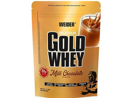 Weider Gold Whey Protein Chocolate, Low Carb, proteína en polvo para fitness y culturismo, bolsa de 500 g, WN-31215 (Caducitat:30 11 2023) Online now