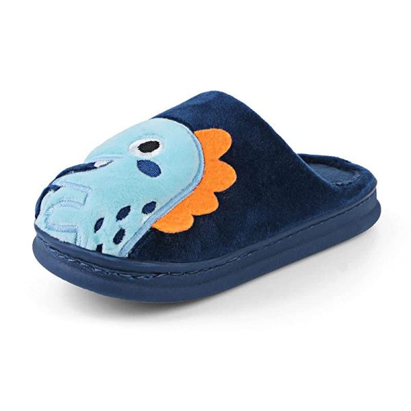 Wysbaoshu Zapatillas de Casa de para Niños Niñas Pantuflas Antideslizante Calentar de Invierno Peluche Zapatillas Azul 28 29 EU For Sale