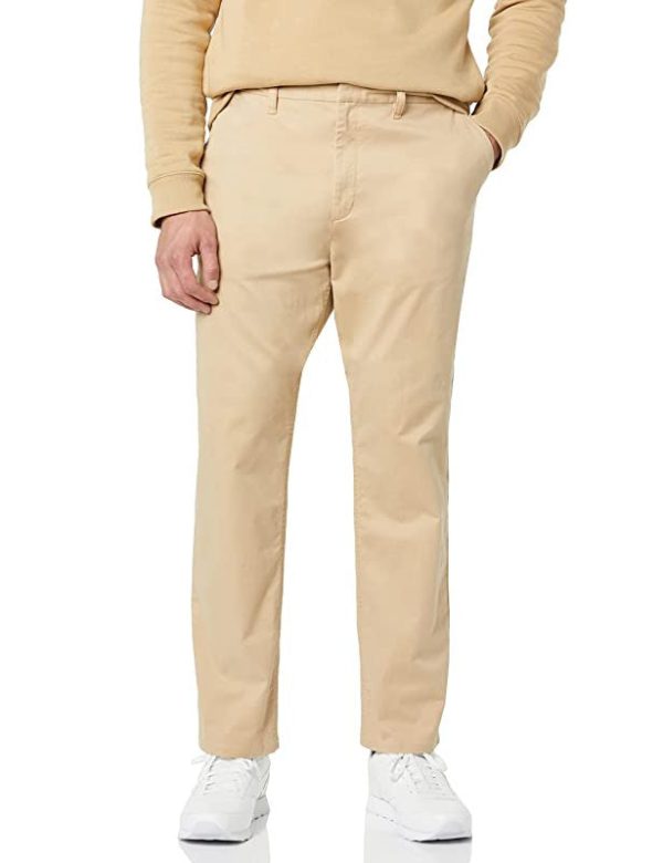 Amazon Aware Chino Ajustado de Algodón Hombre, Bronceado, 46 Cheap