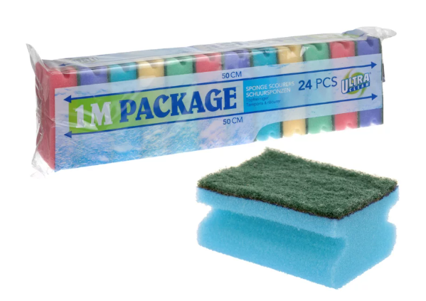 1M Package 24 Esponjas Scourer Multipropósito Supply