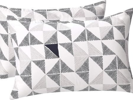 Amazon Basics - Funda de almohada de satén - 40 x 80 cm x 2, Multicolor (Diamond Fusion) Online now